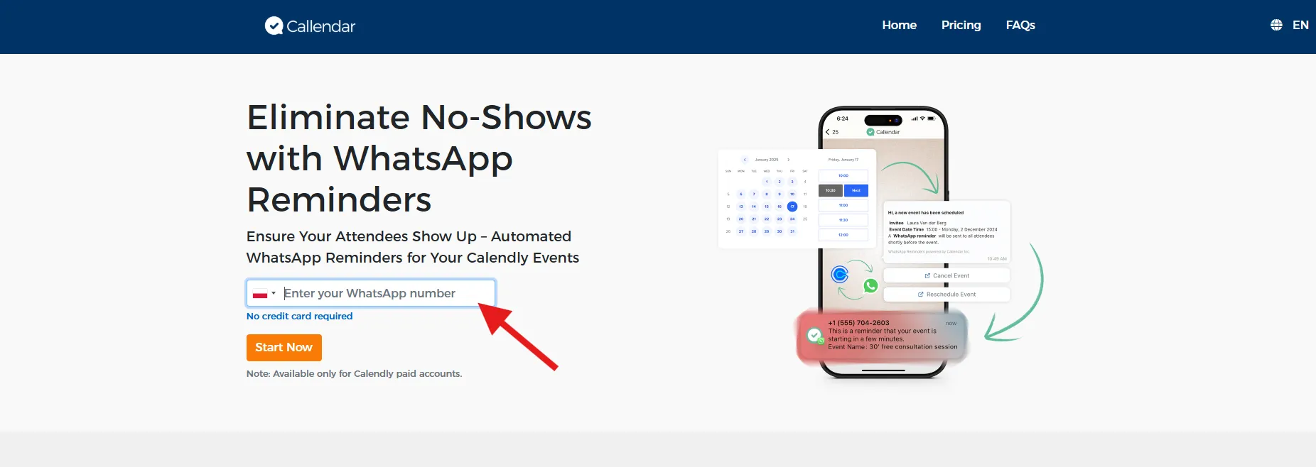 Callendar's signup process